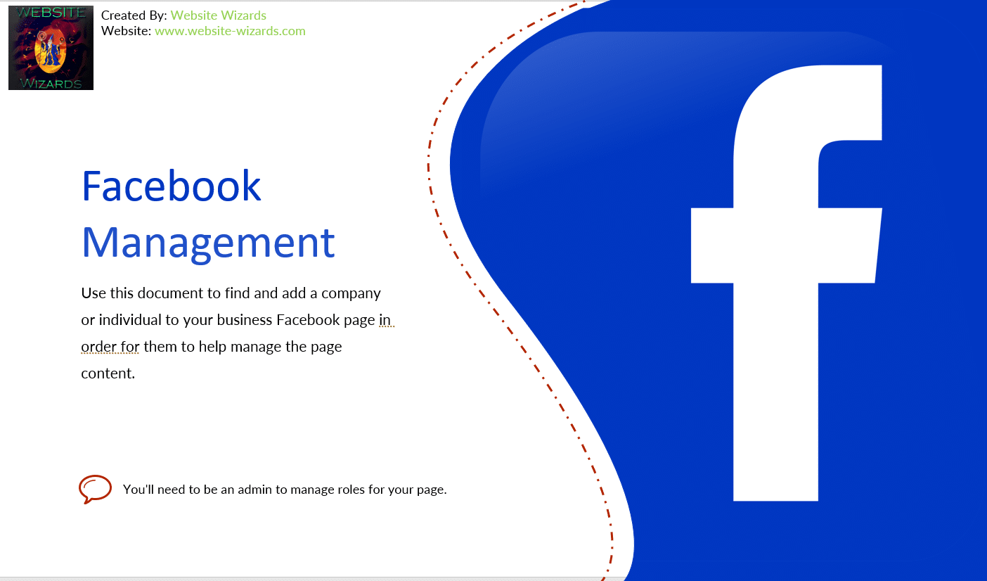 Cover to Facebook roles PDF