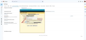 screenshot of step 7 in email account setup in Google Gmail host