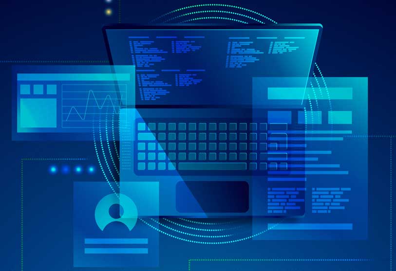 digital image of laptop displaying sitemap window